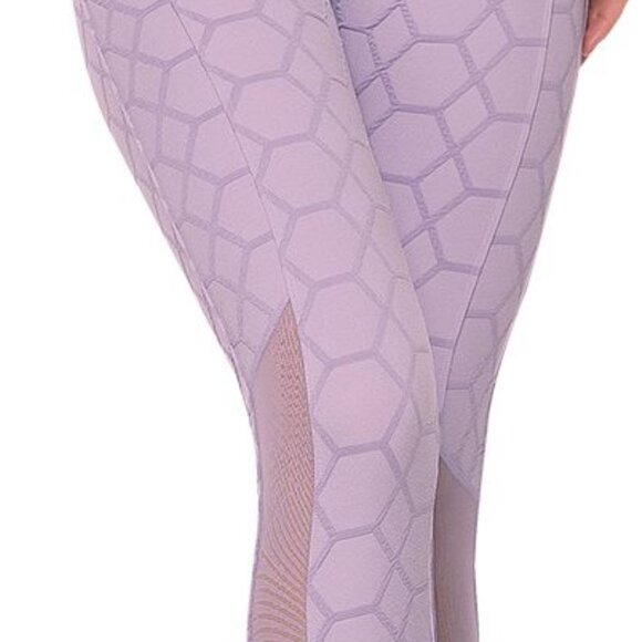 Women’s Lavender Jacquard Fabric Leggings - Size Small - Soft & Stylish - Picture 3 of 3